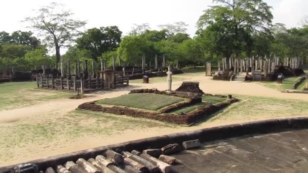 Starożytne Ruiny Stolicy Sri Lanki Polonnaruwa — Wideo stockowe