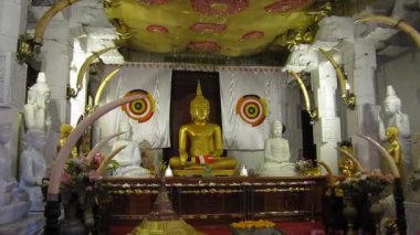 Interior of the Temple of the Tooth of Buddha. Kandy, Sri Lanka.