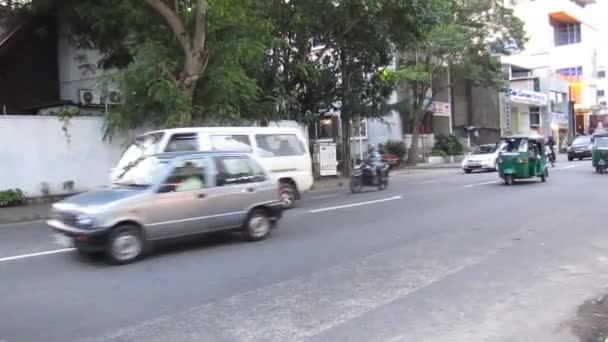 Ruch Transportowy Kolombo Stolicy Sri Lanki — Wideo stockowe