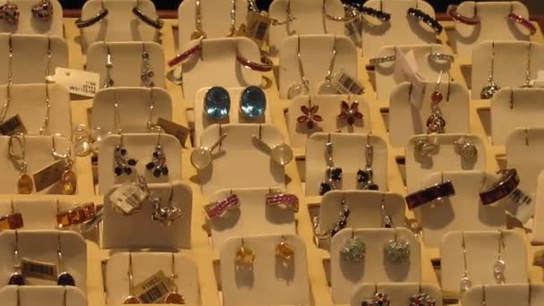 Demonstrasi Perhiasan Yang Dibuat Sebuah Pabrik Sri Lanka — Stok Video