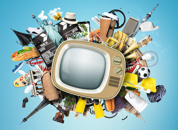 Retro TV with an antenna