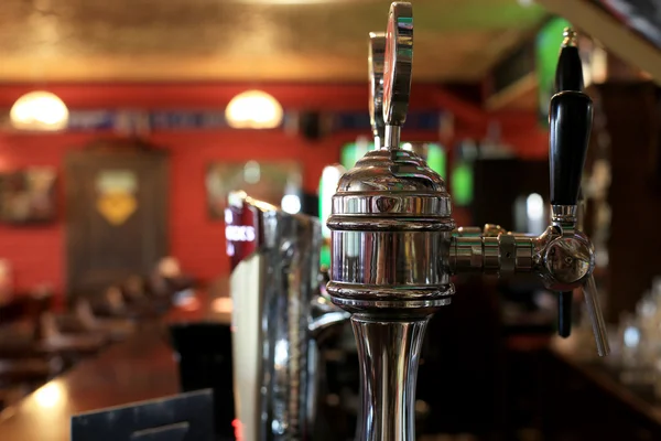 Chrome beer taps — Stock Photo, Image