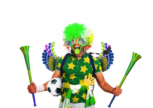 Brasile tifoso di calcio — Foto Stock