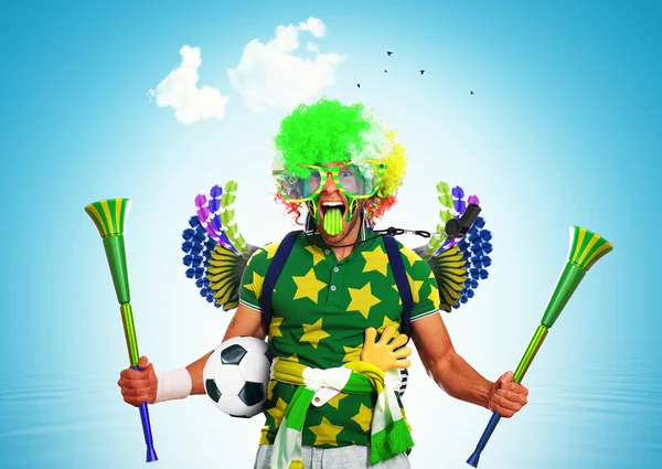 ブラジルのフットボールのファン — ストック写真