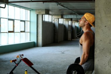 Guy in the gym clipart