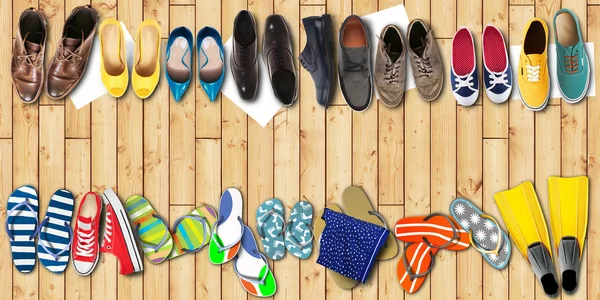 Vacanze estive e scarpe — Foto Stock