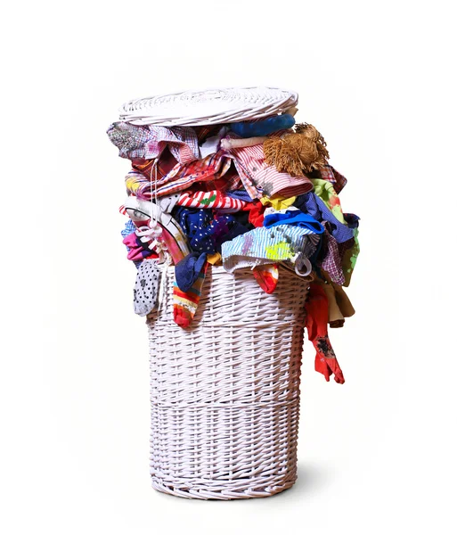 White straw basket — Stock Photo, Image