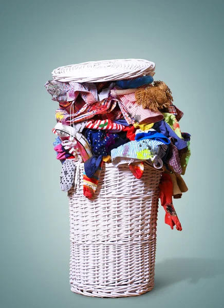 White straw basket — Stock Photo, Image