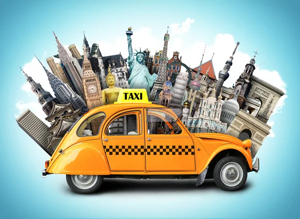 Retro-Taxi — Stockfoto