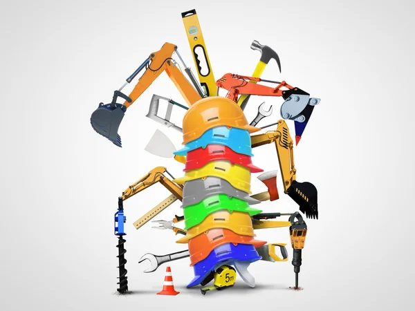 Construction machines and tools — Stock Photo, Image