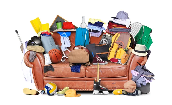 Large leather sofa — Stock Photo, Image