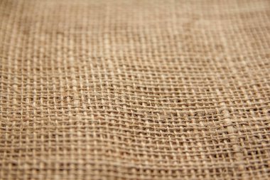 Arkaplan görüntüsü olarak çuval kahverengisi. Üst görünüm, alanı kopyala.