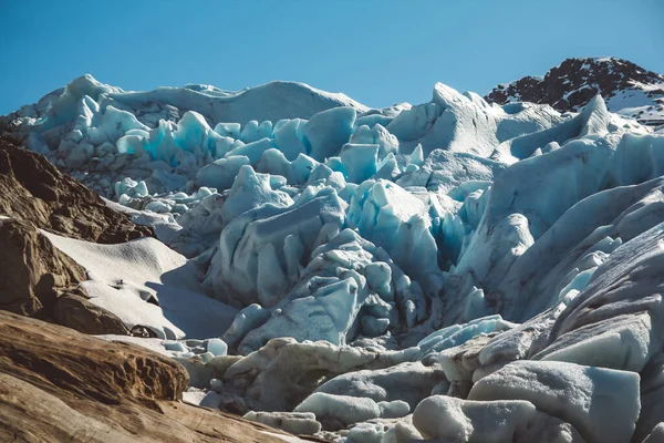 Hermoso Paisaje Las Montañas Paisaje Glaciar Svartisen Noruega Escandinava Naturaleza — Foto de Stock