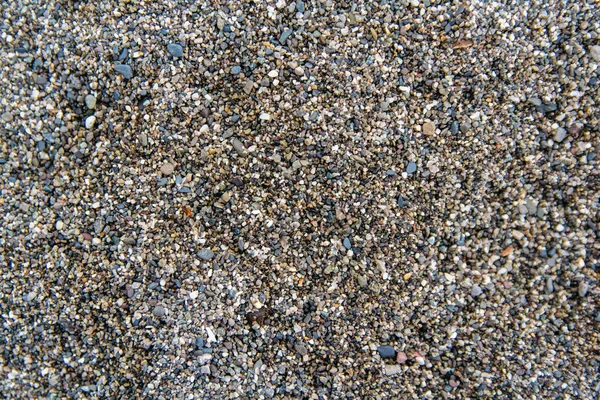 湿彩色石头的碎石图案 摘要天然卵石背景 石头背景 海燕海滩 顶部视图 — 图库照片