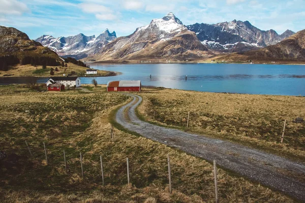 Noruega Montañas Paisajes Las Islas Lofoten Paisaje Escandinavo Natural Lugar — Foto de Stock
