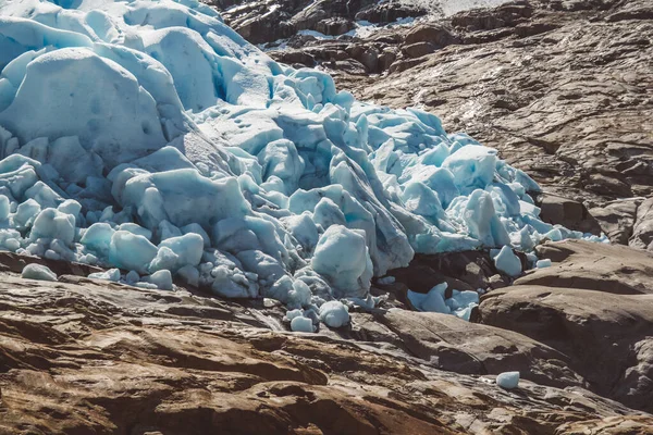 Belas Paisagens Nas Montanhas Paisagem Glaciar Svartisen Noruega Marcos Naturais — Fotografia de Stock