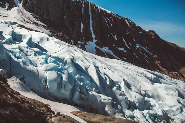 Beaux Paysages Sur Les Montagnes Glacier Svartisen Paysage Norvège Scandinave — Photo