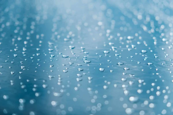 Eau Tombe Sur Polyéthylène Transparent Après Une Pluie Comme Image — Photo