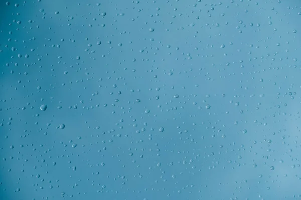 Вода Падає Прозорий Поліетилен Після Дощу Фонове Зображення Вид Зверху — стокове фото