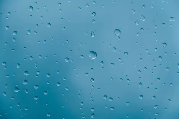 Eau Tombe Sur Polyéthylène Transparent Après Une Pluie Comme Image — Photo