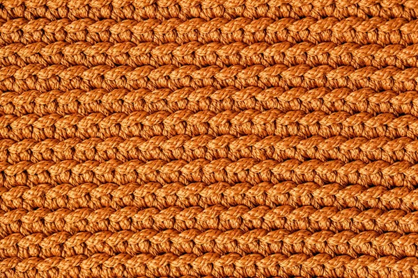 Orange Tissu Tricoté Texture Fond Vue Dessus Copier Espace Vide — Photo