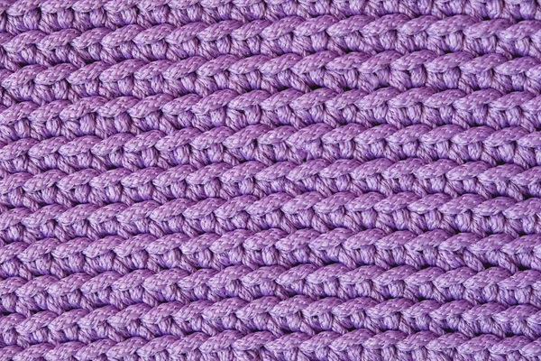 Violet Knitted Fabric Texture Background Top View Copy Empty Space — Stock Photo, Image