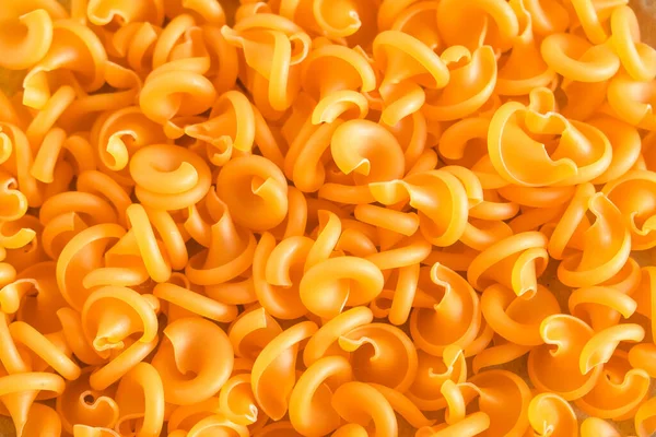 Orange Pasta Background Image Top View Copy Empty Space Text — Stock Photo, Image