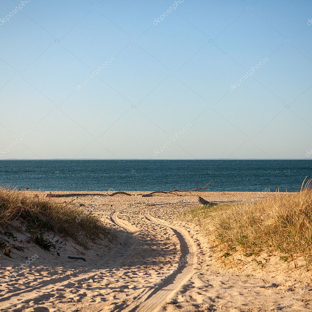 Route De La Plage De Montauk Long Island Ny Photographie