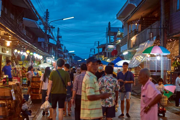 Loei Chiang Khan Thailand October 2020 Chiang Khan Walking Street — Stock Photo, Image