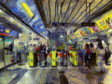 Bangkok Illustrations sokaklarının manzarası empresyonist bir resim tarzı yaratıyor..