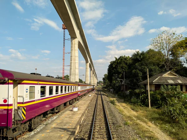 Nakhon Ratchasima Thailand Δεκεμβριου 2020 Σιδηροδρομική Γραμμή Υψηλής Ταχύτητας Bangkoknakhon — Φωτογραφία Αρχείου