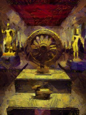 Antik Heykeller, empresyonist bir resim tarzı yaratıyor..