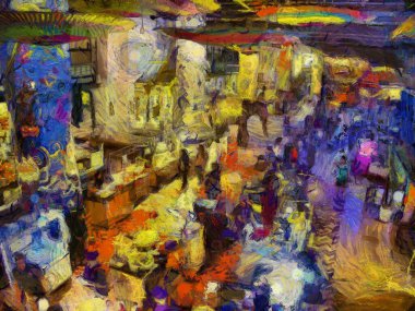 AVM Illustrations 'daki insanların manzarası empresyonist bir resim tarzı yaratıyor..