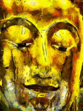 Büyük Altın Buda Çizimleri, empresyonist bir resim tarzı yaratıyor..