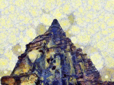 Ayutthaya Dünya Mirası Resimleri Resimlerin İzlenimci bir stili yaratıyor.