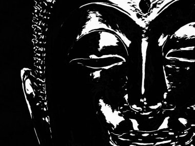 Wat Arun Bangkok Siyah beyaz çizimlerinin manzarası.