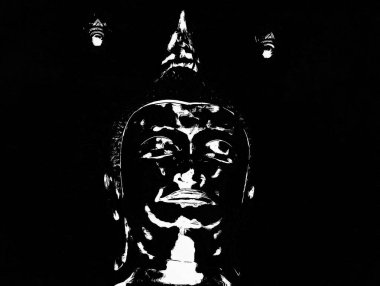 Wat Arun Bangkok Siyah beyaz çizimlerinin manzarası.