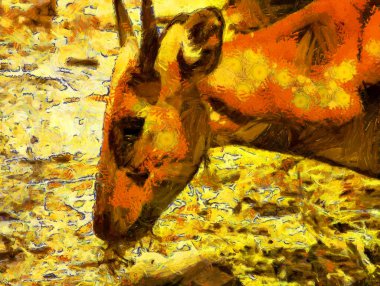 Kızıl Boğa 'nın baş resimleri empresyonist bir resim tarzı yaratıyor..