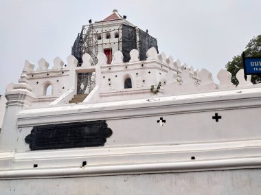 BANGKOK THAILAND-17 Mart 2021: Phra Sumen Fort Kral 1. O günlerde, şehri korumak için 14 kale inşa edildi..