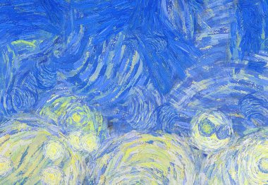 Soyut yağlı boya tablosu. Tasarımlar yaratmak için empresyonist stil..