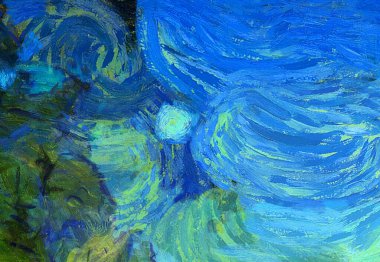 Soyut yağlı boya tablosu. Tasarımlar yaratmak için empresyonist stil..