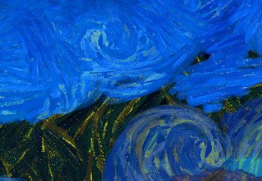 Soyut yağlı boya tablosu. Tasarımlar yaratmak için empresyonist stil..