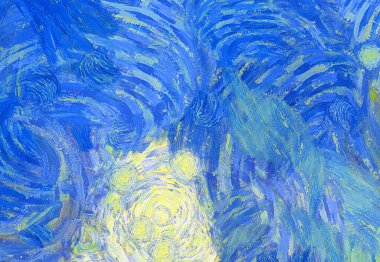 Soyut yağlı boya tablosu. Tasarımlar yaratmak için empresyonist stil..