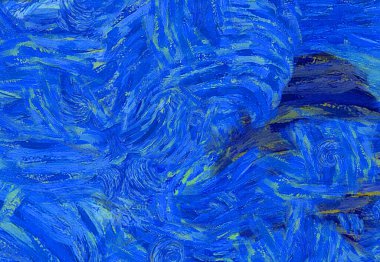 Soyut yağlı boya tablosu. Tasarımlar yaratmak için empresyonist stil..