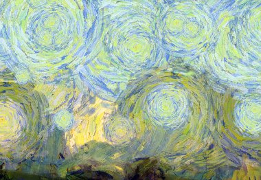 Soyut yağlı boya tablosu. Tasarımlar yaratmak için empresyonist stil..