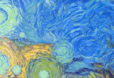 Soyut yağlı boya tablosu. Tasarımlar yaratmak için empresyonist stil..