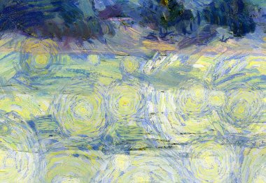 Soyut yağlı boya tablosu. Tasarımlar yaratmak için empresyonist stil..