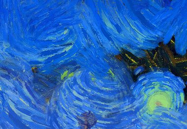 Soyut yağlı boya tablosu. Tasarımlar yaratmak için empresyonist stil..