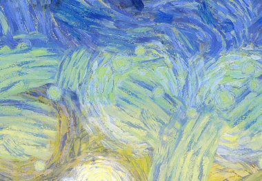 Soyut yağlı boya tablosu. Tasarımlar yaratmak için empresyonist stil..