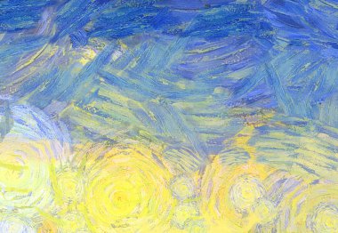 Soyut yağlı boya tablosu. Tasarımlar yaratmak için empresyonist stil..